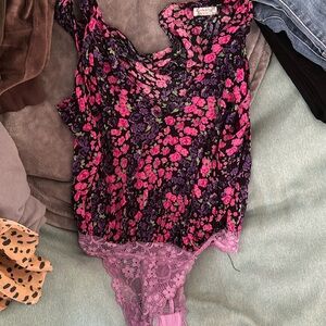 Free People… Like new, only worn once, Intimately floral body suit, size S